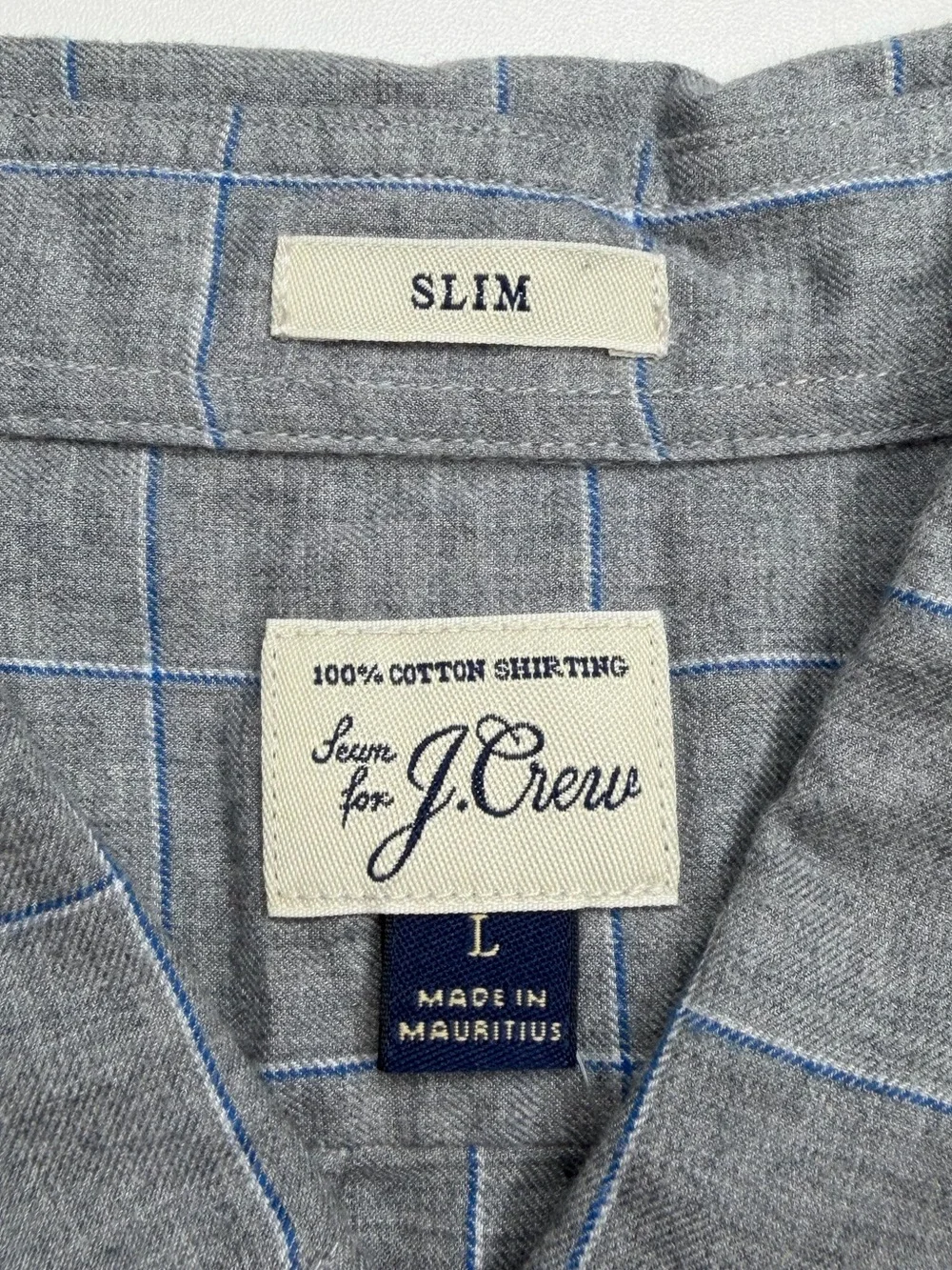 J. Crew NEW Slim Fit Plaid Shirt Size Large Button Down Cotton Office Preppy